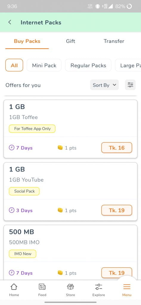 Banglalink internet offer 7 days 
