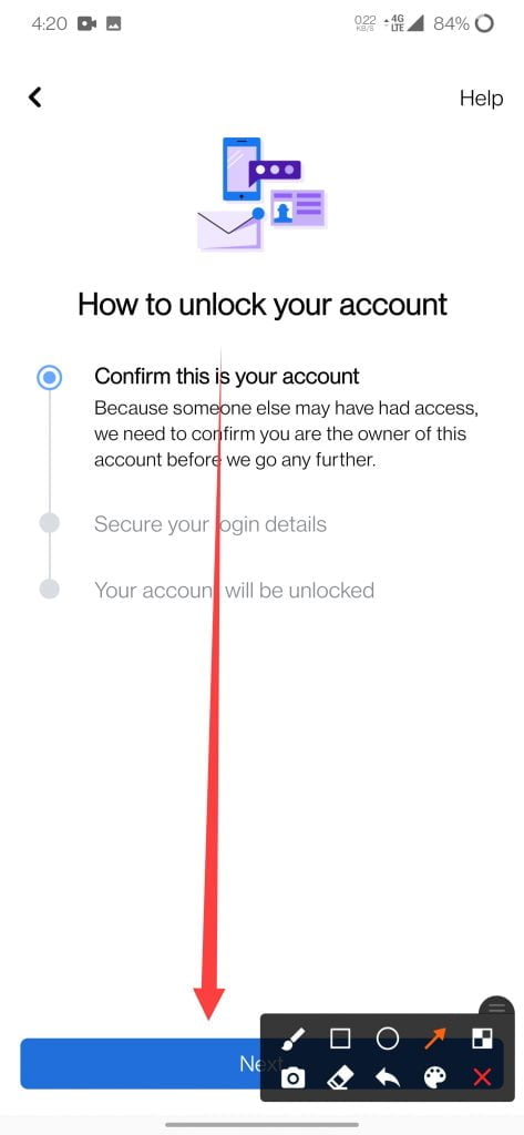 Lock Facebook account 
